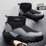 Warm Outdoor Casual Cotton Boots Stylish Mid-top Warm Men's Shoes