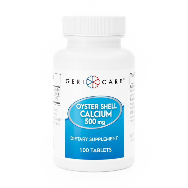 Geri-Care Oyster Shell Calcium Dietary Supplement, 500 mg