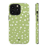 PALE OLIVE DOTS | Tough Phone Case