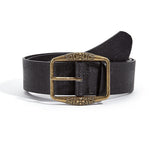 New Retro Embossing Belt Brown Alloy Ethnic Style