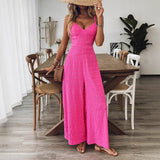 Women's Casual Loose Short Sleeved Jumpsuit
