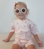 Organic Cotton Strawberry Print Shorts Set