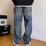 American-style Casual High-end Heavyweight Washed Vintage Jeans For Spring And Autumn