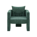 Modern 3-Leg Chenille Accent Chair with Ergonomic Arms & Removable Pillow