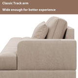 64" Deep Tufted Upholstered Textured Fabric Chaise Lounge Toss Pillow Included