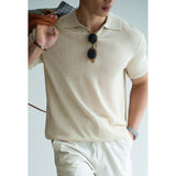 Mens Italian-style Linen-Viscose Blended Knit Sweater