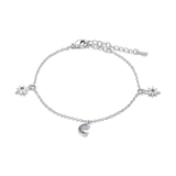 Silver Plated Stars Heart Shape Butterflies Clover Clasp Bracelet for Women Fit Original Charms Beads DIY Making Gift