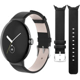 NINKI for Google Pixel Watch 3 41MM Band/Pixel Watch 2 Band/Pixel Watch Band Women (Black with Beige)Leather Watch Replacement Band for Google Pixel Watch 2 Band Leather Pixel Watch 3 41MM Strap