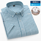 Mens Short-Sleeve Pure Cotton Oxford Shirt