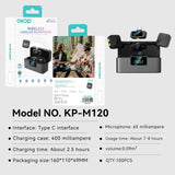 KP-M120 Best-Selling Wireless Lavalier Microphone New Model For Vlogs Livestreaming And Short-Video Recording Features Digital Display In Stock