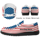 Customized Patriotic Casual Shoe, Canvas Walking Sneaker,  Oxford Lace-Ups Shoes from Men and Women,2202-C0601