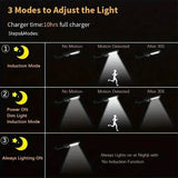 6500K Bright LED Solar Wall Light 3 Lighting Mode Light