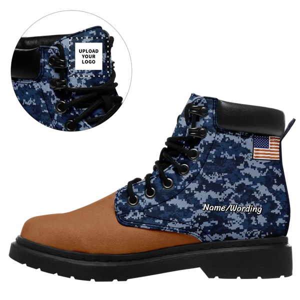 Personalized Flag Boots, Custom America Flag, Patriotic Boots,1921-23020120