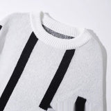 New Fallwinter Mens Pullover Color-block Knit Sweater