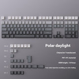 Polar Day Gradient Engraved Luminous Machinery Key Cap