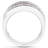 3.36 Carat Genuine Multi Stones .925 Sterling Silver Ring