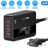 65W 4 USB Port Fast Wall Charger