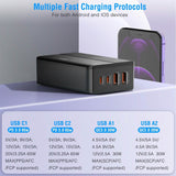 65W 4 USB Port Fast Wall Charger
