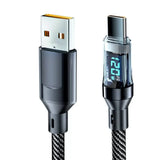 6.6 Ft. Super Fast Charging Cable 120W 6A USB to Type C Charge Cable with LCD Display