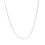 14k White Diamond Cut Cable Link Chain 0.8mm