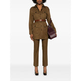 Saint Laurent Brown Trousers - Straight Trousers Women