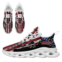Personalized America Flag Sneakers, Custom MAGA Patriotic Shoes, Comfortable Running Shoes