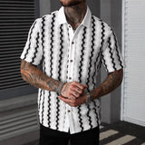 Men's Retro Plaid Knitted Short Sleeve