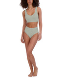 Steve Madden Womens Ribbed High-Waisted Brief Underwear SM02175
