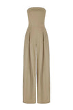 Loose Tube-top Jumpsuit Ins Fashion Backless Wide Leg Long Pants Overalls Women's Clothing