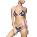 Tropical Leaf Tie-Side Bikini – Women's Floral Swimwear