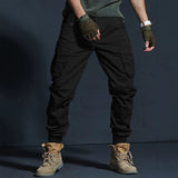 Mens Slim-fit Multi-pocket Work Trousers
