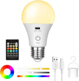 E27 Screw Base Tri-Color RGB Timer-Controlled Dimmable Bulb