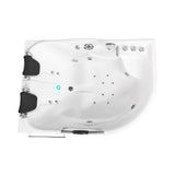 Nuvia Cayman 67-Inch Premium 2-Person 16-Jet Whirlpool Hydromassage Bathtub (SAK72851)