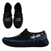 Personalized  America Flag Sneakers, Custom Patriotic Loafer Shoes,  Canvas Slip On Shoes,FN018-24020303-2b