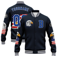 Personalized Patriotic Jackets, Custom USA Pride Eagle Jacket, Freedom Wings Jacket