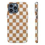 CHESTNUT CHECKERBOARD | Tough Phone Case