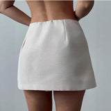 Versatile Metal-embellished Wide-leg Shorts That Double As A Skirt