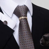 Multi Colored Striped Floral Mens Tie