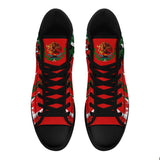Personalized Mexico Flag Sneakers, Custom Mexico Heritage High-Tops Shoes, Patriotic Comfort Shoes