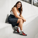 Personalized Mexico Flag Sneakers, Custom Mexico Heritage High-Tops Shoes, Patriotic Comfort Shoes