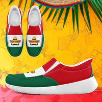 Personalized Mexico  Flag Sneakers, Custom  Comfortable and Patriotic Casual Shoes, Slip On Shoes