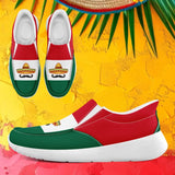 Personalized Mexico  Flag Sneakers, Custom  Comfortable and Patriotic Casual Shoes, Slip On Shoes