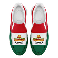 Personalized Mexico  Flag Sneakers, Custom  Comfortable and Patriotic Casual Shoes, Slip On Shoes