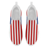 Personalized America Flag Sneakers, Custom Patriotic Slip On Shoes, Pride Unisex Canvas Shoes