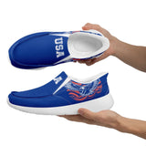 Personalized America Flag Sneakers, Custom Flag Fashion Shoes, Unisex Canvas Slip On Shoes