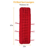 67x22in Chaise Lounger Cushion Recliner Rocking Chair Sofa