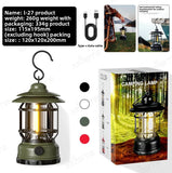 Camping Light, Ambient Light, Flame Camping Lamp, Tent Retro Hurricane Lamp