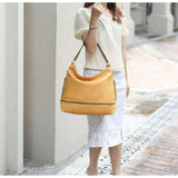 MKF Collection Blake two-tone whip stitches Vegan Leather Women's Shoulder bag with Wallet by Mia K- 2