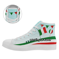 Personalized Italian Heritage High Tops Sneakers, Custom  Stylish & Breathable Patriotic Shoes, Canvas Streetwear