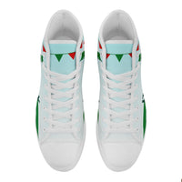 Personalized Italian Heritage High Tops Sneakers, Custom  Stylish & Breathable Patriotic Shoes, Canvas Streetwear